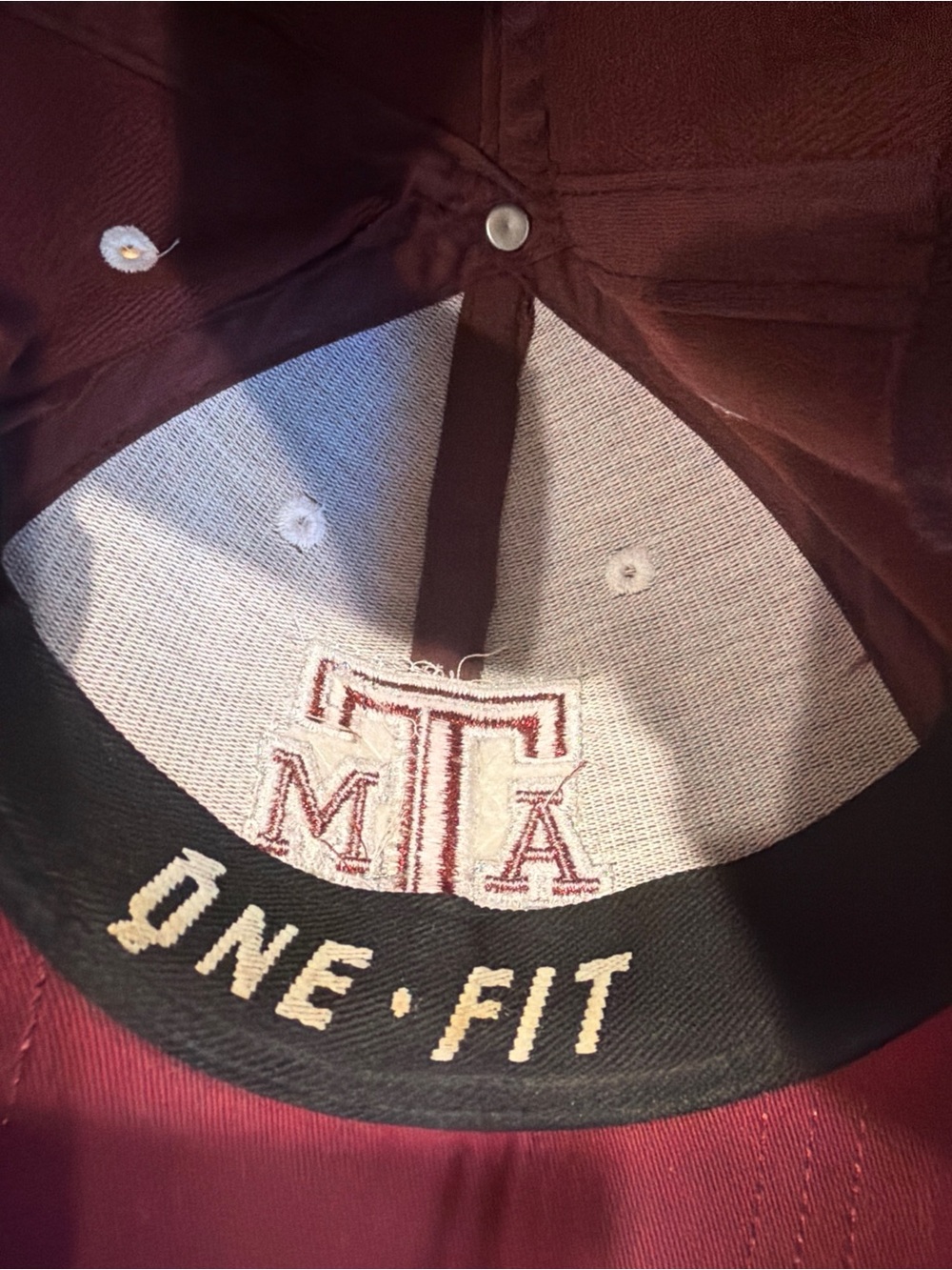 A&M Maroon Embroidered Logo Cap with White Stitching Gig Em!! - Picture 3 of 7